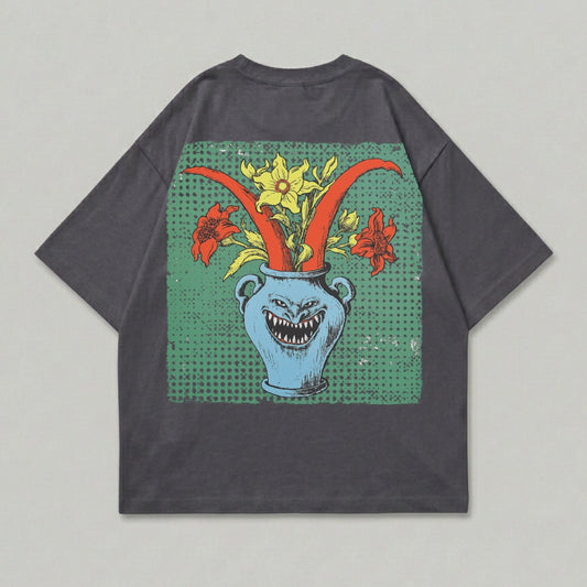 Creepy Monster Vase Floral Graphic Art Design Apparel product type