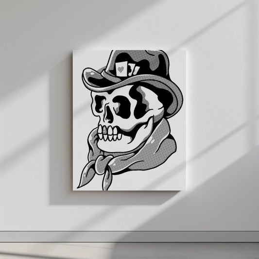 Quadro canvas cowboy skull