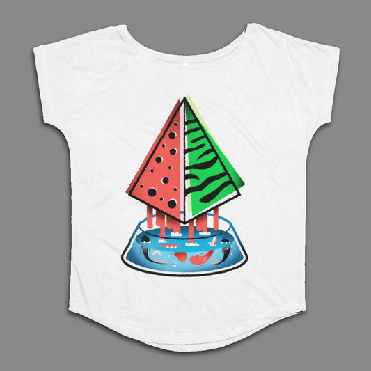 Whimsical Watermelon Tree T-shirt Design for Fun Apparel