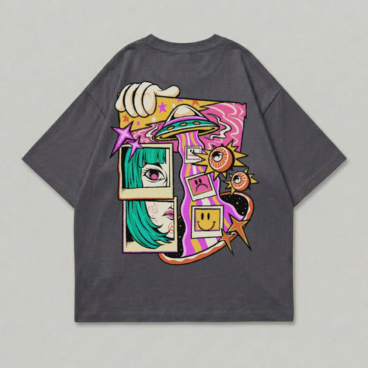 Psychedelic Alien Art UFO Hand Grabbing Starry Design product type
UFO graphic
Alien design
Psychedelic art
Cosmic print
Trippy aesthetic
Surreal illustration
Pop art style
Anime eye
Manga inspired
Hand reaching
Star pattern
Vibrant colors
Edgy fashion
Unique graphic
Statement piece
Retro vibe
Instant photo
Smiley sad faces
Streetwear look
Futuristic design