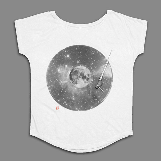 Moon and Stars Record Player Women's Shirt