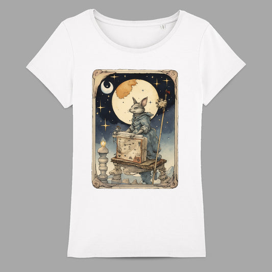 Enchanted Lunar Hare with Staff Graphic Tee Product