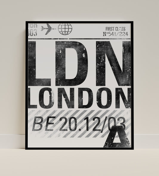 LDN London First Class Wall Art Print Poster