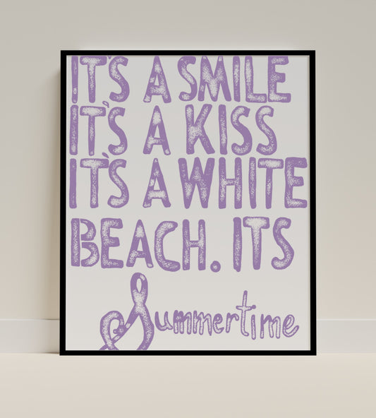 It's a Smile It's a Kiss It's a White Beach Summertime