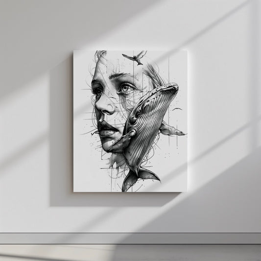Quadro canvas white-woman