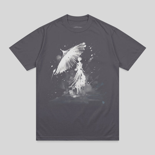 Abstract White Figure Umbrella Splatter Art Dark Gray product type