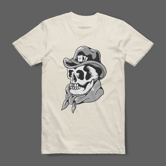 Cowboy Skull with Hat and Bandana Graphic Shirt