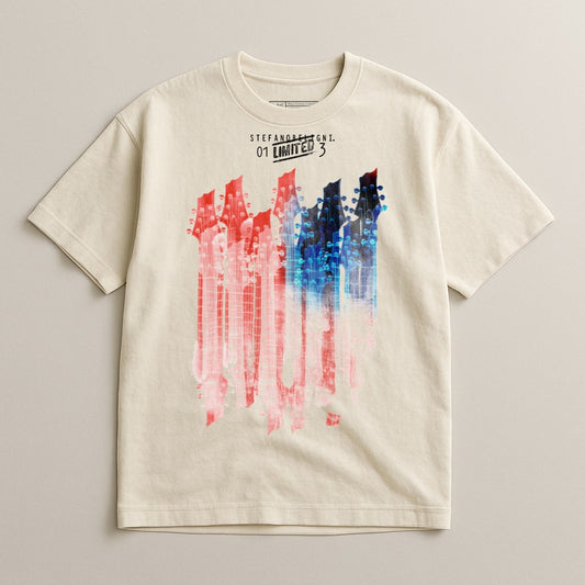 Limited Edition Guitar Graphic Print T-shirt