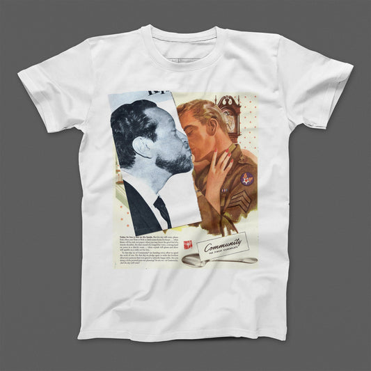Vintage Style Artistic Graphic Collage Tee Shirt