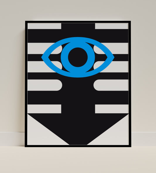 Abstract Eye and Arrow Bold Graphic Art Print