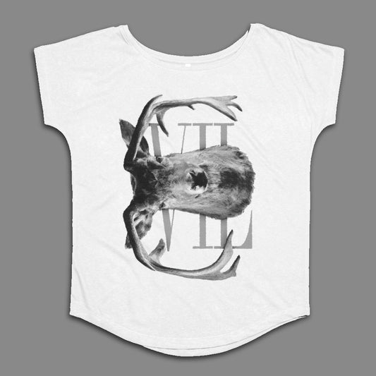 Vintage Deer Antler Graphic Printed T-Shirt