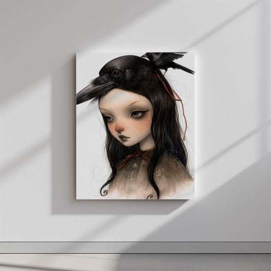 Quadro canvas lady-corvo