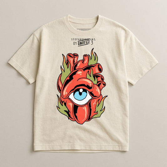 Eye Heart Flame Graphic Design Tee product