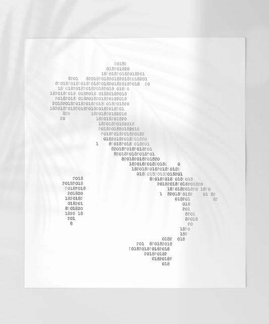 Abstract Numeric Pattern Digital Art Print Poster