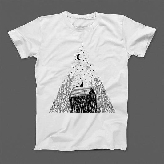 T-shirt donna boyfriend Moon White
