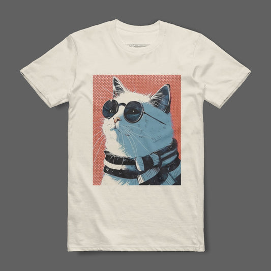 Cool Cat Graphic Printed Short Sleeve T-shirt