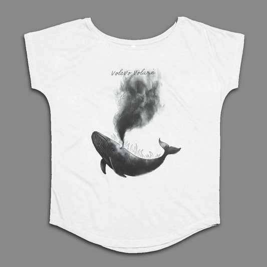 Volevo Volare Whale Design Graphic T-Shirt