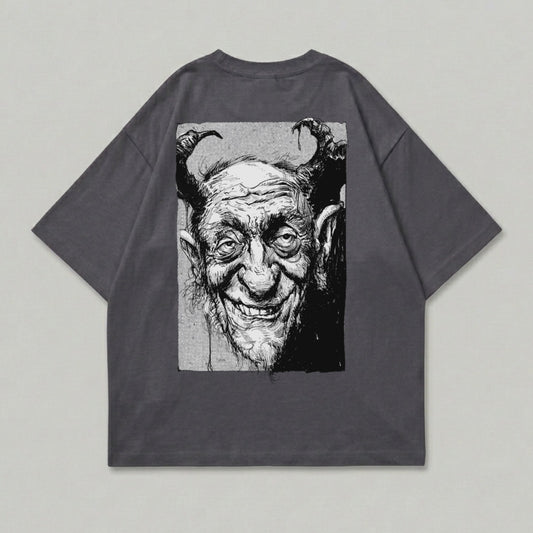 Dark horned demon grin graphic t-shirt product type
Tshirt
Graphic Tee
Demon Print
Horned Creature
Creepy Art
Gothic Style
Occult Fashion
Dark Aesthetic
Horror Fashion
Monster Face
Old Grin
Illustration Shirt
Charcoal Tee
Alternative Top
Streetwear
Oversized Fit
Unique Design
Evil Grin
Devil Horns
Macabre Art