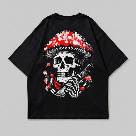 Mushroom Cap Skull Knife Graphic T-Shirt product type
Skull graphic
Mushroom art
Knife design
Gothic style
Streetwear top
Alternative fashion
Dark aesthetic
Psychedelic print
Fantasy skull
Edgy apparel
Black t-shirt
Unique design
Cool graphic
Vintage vibe
Punk rock
Skeleton art
Amanita design
Horror theme
Rebel style
Artistic tee