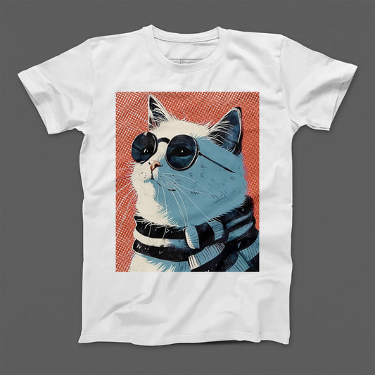 Cool Cat Wearing Sunglasses Graphic T-shirt