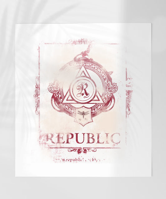 Vintage Republic Emblem with Ornate Design Poster