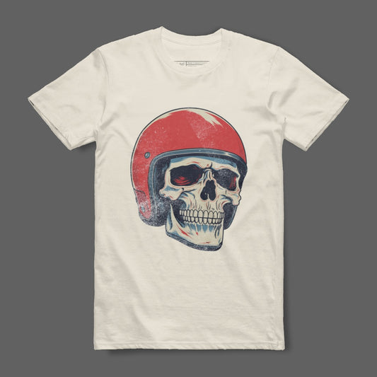 Skull with Red Helmet Graphic T-Shirt product