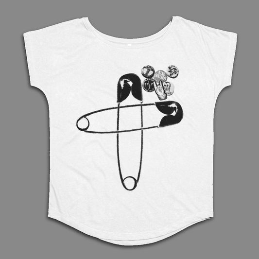 Abstract Safety Pins Graphic Women's T-Shirt