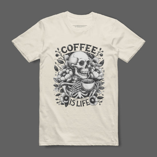 Coffee Is Life Skeleton Graphic T-Shirt Product