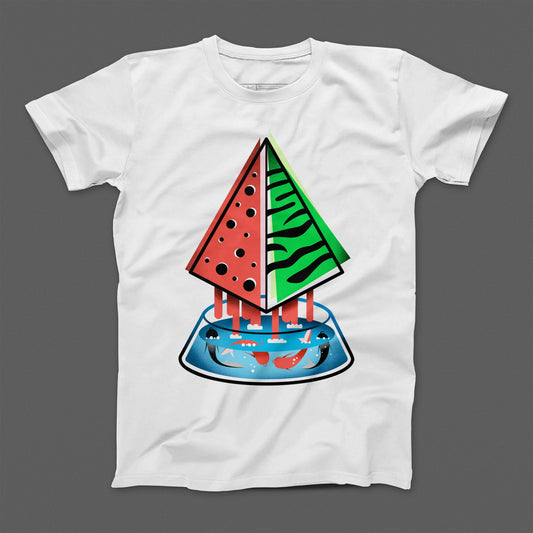 Vibrant Creative Graphic Design White T-Shirt Product