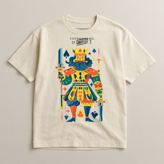Artistic King of Spades Graphic T-Shirt for Casual Wear