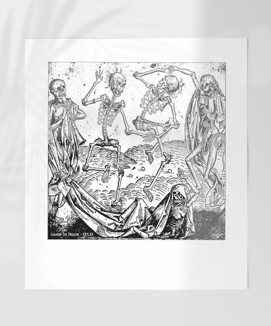 Medieval Dance of Death Skeletons Artwork Print