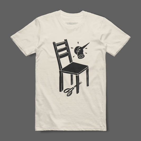Creative Chair and Scissors Graphic T-Shirt