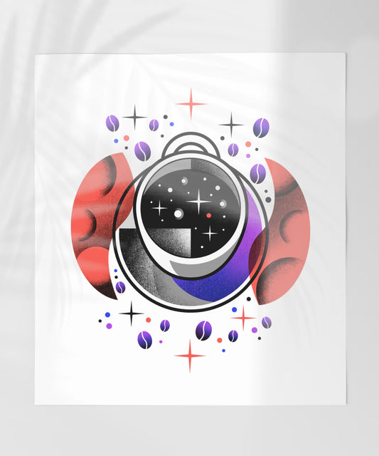 Abstract Cosmic Design with Coffee Elements product