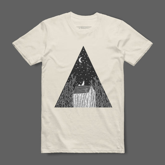 Night Sky Triangular Illustration T-Shirt