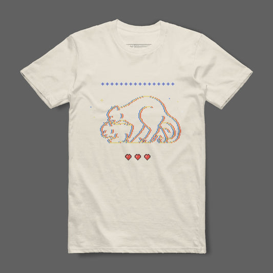 Retro Video Game Style Cat Design Shirt