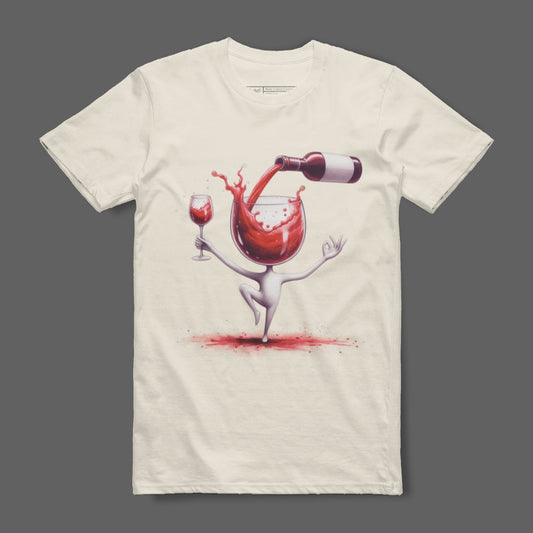 Wine Dance Graphic Tee Art T-shirt for Casual Style