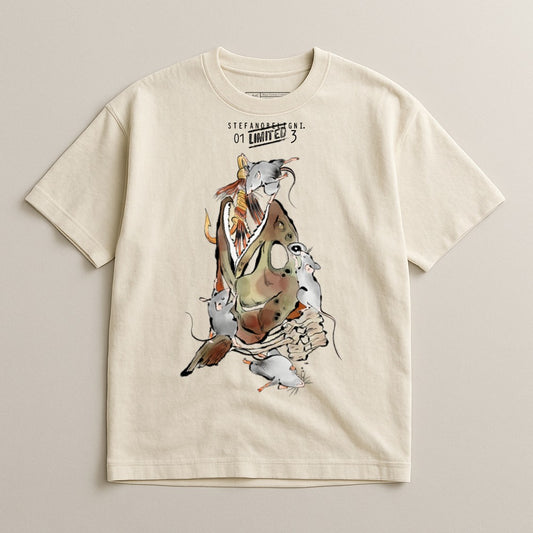 Graphic Shirt Featuring Artistic Animal Print Design