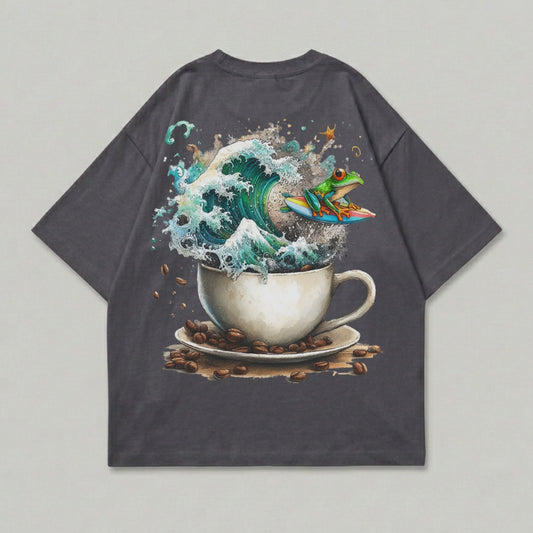 Surfing Frog Coffee Wave Cup Design product type