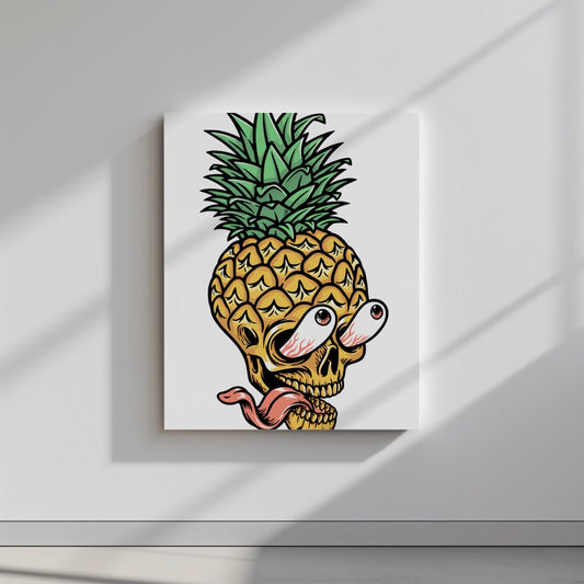 Quadro canvas Pineapple-skull
