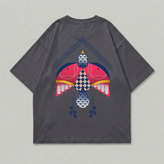 Stylized Abstract Geometric Bird Art Print product type