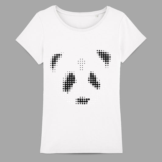 Stylish White Tee with Panda Dot Design T-shirt