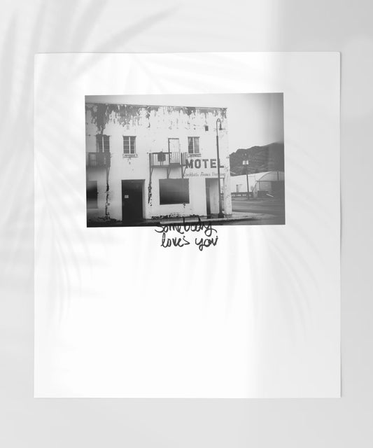 Somebody Loves You Motel Black and White Photo Print