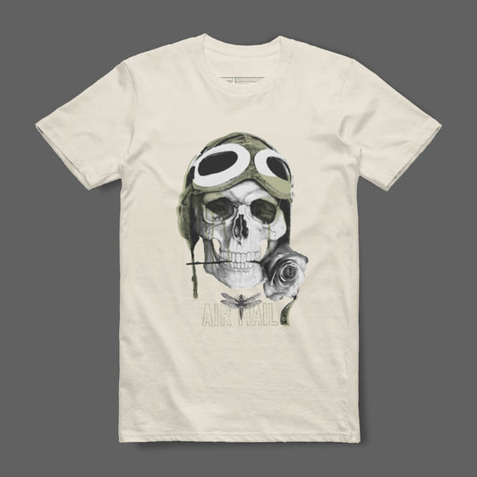 Air Mail Skull Design Pilot Goggle T-shirt Product
