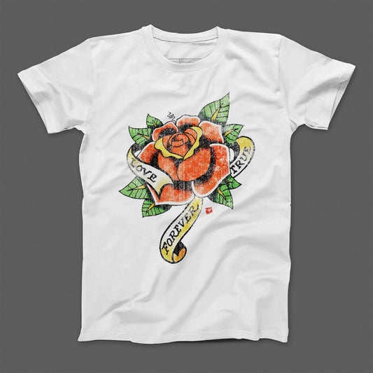 T-shirt donna boyfriend rose