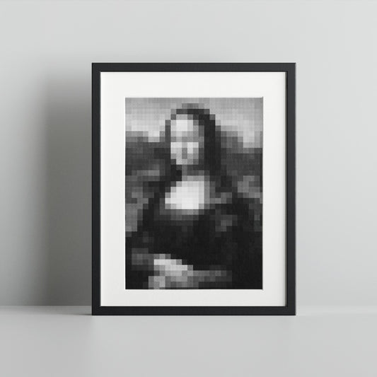 Pixelated Mona Lisa Wall Art for Modern Decor