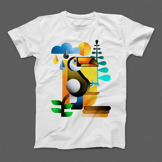 Colorful Abstract Toucan Nature Scene Shirt