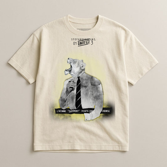 Humorous Graphic Print Crew Neck Short Sleeve Shirt