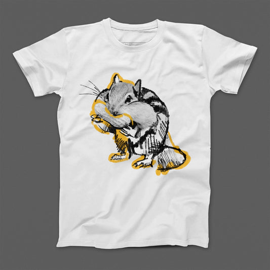 Adorable Sketch of a Squirrel Graphic T-shirt