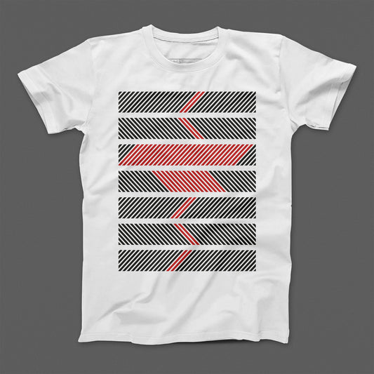 T-shirt donna boyfriend Stripe Geometry
