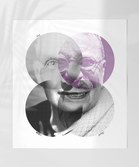 Vintage Portrait with Overlay Art Print